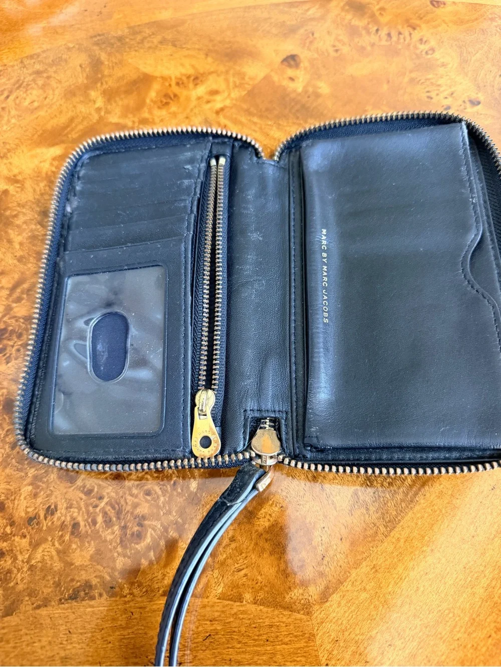Marc Jacobs black pebbled Leather Mini Tote with Matching Wrist Wallet